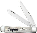 Case XX Papaw Pocket Knife Stainless Steel Blades Natural Smooth Bone Handle 10430 -Case Cutlery - Survivor Hand Precision Knives & Outdoor Gear Store
