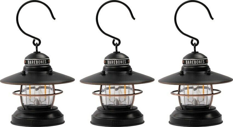 Barebones Living Edison Mini Lantern Bronze 3pk Powder Coated Steel Construction RE276 -Barebones Living - Survivor Hand Precision Knives & Outdoor Gear Store