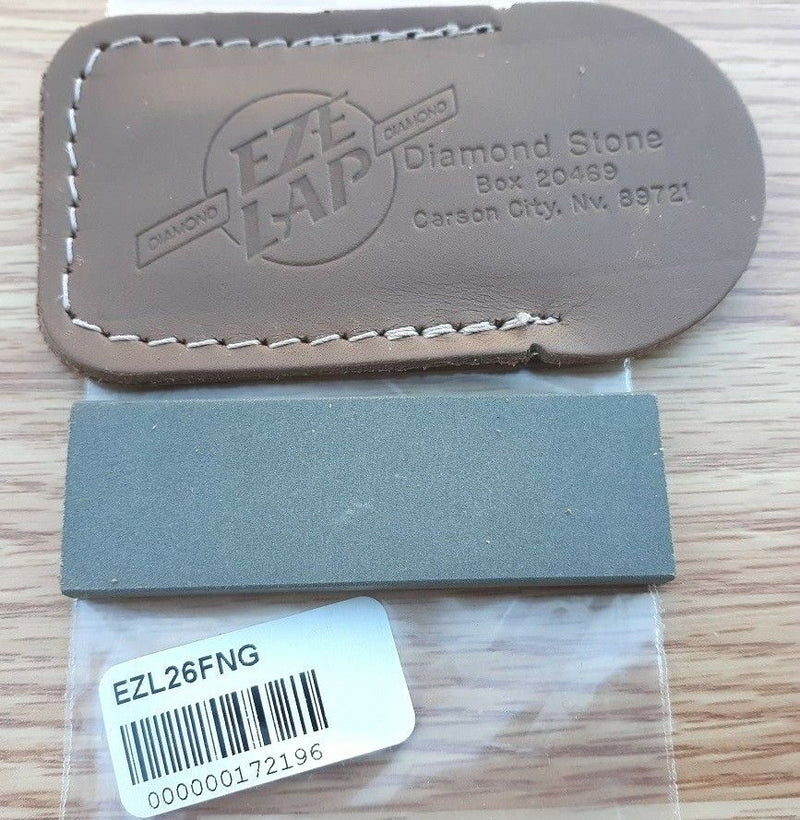 EZE-LAP Pocket Diamond Sharpener 3" x 1" Fine Grit Stone Leather Storage Pouch L26FNG -EZE-Lap - Survivor Hand Precision Knives & Outdoor Gear Store