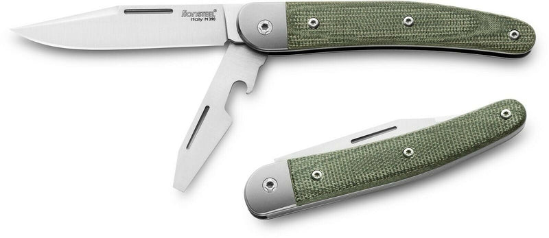 LionSTEEL Jack Liner Pocket Knife 3.03" M390 Steel Blade Green Micarta Handle JK2CVG -LionSTEEL - Survivor Hand Precision Knives & Outdoor Gear Store