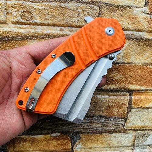 Kansept Knives XL Korvid Linerlock Folding Knife 3.5" 154CM Steel Blade Orange G10 Handle 1030A6 -Kansept Knives - Survivor Hand Precision Knives & Outdoor Gear Store