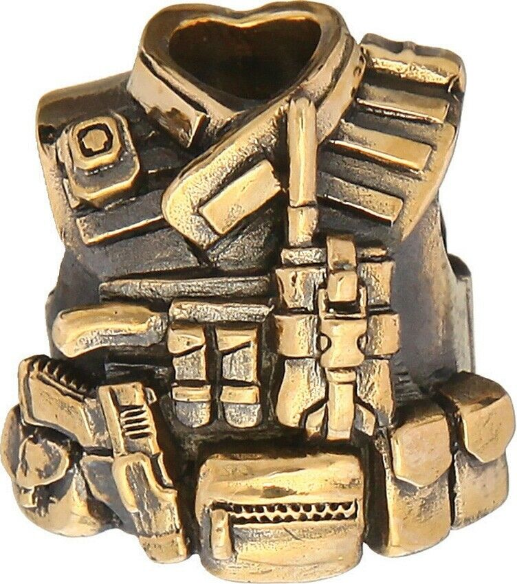 Bastinelli Creations Body Armor Bead Bronze Construction 0.7" With 0.23" Hole 227B -Bastinelli Creations - Survivor Hand Precision Knives & Outdoor Gear Store