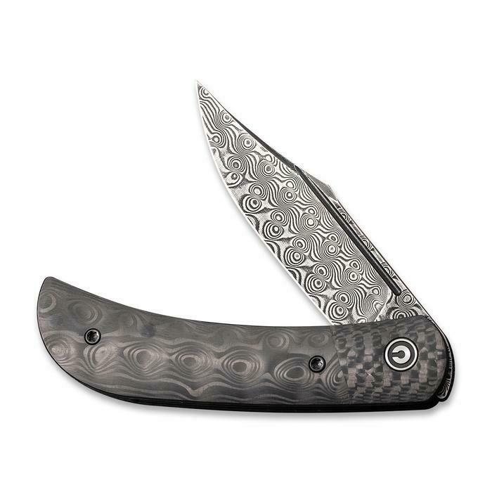 Civivi Appalachian Folding Knife 2.96" Damascus Steel Blade Carbon Fiber Handle 19010CDS3 -Civivi - Survivor Hand Precision Knives & Outdoor Gear Store