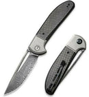 Civivi Trailblazer Folding Knife 3.5" Damascus Steel Blade Carbon Fiber Handle 2101DS1 -Civivi - Survivor Hand Precision Knives & Outdoor Gear Store