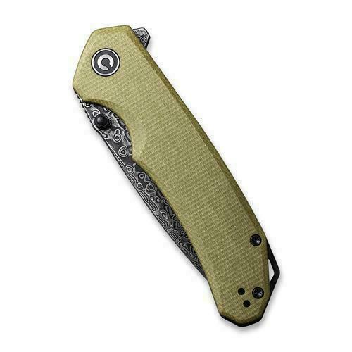 Civivi Brazen Linerlock Folding Knife 3.5" Damascus Steel Blade Micarta Handle 2102DS2 -Civivi - Survivor Hand Precision Knives & Outdoor Gear Store