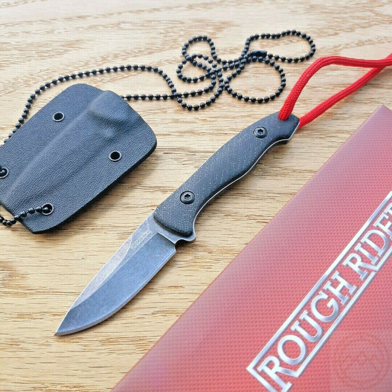 Rough Ryder Neck Fixed Knife 2" Stainless Steel Full Tang Blade Black G10 Handle 1825 -Rough Ryder - Survivor Hand Precision Knives & Outdoor Gear Store