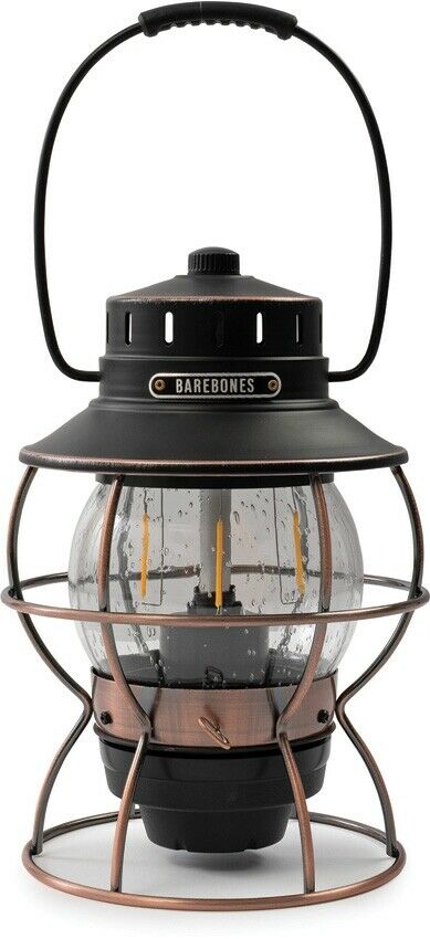 Barebones Living Railroad Lantern LED Rechargeable Vintage Steel Construction E280 -Barebones Living - Survivor Hand Precision Knives & Outdoor Gear Store