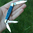 Rough Ryder Whittler Pocket Knife 440 Stainless Razor Blades Blue Bone Handle 1948 -Rough Ryder - Survivor Hand Precision Knives & Outdoor Gear Store