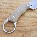 LionSTEEL H1 Skinner Fixed Knife 2.95" M390 Steel Blade Natural Canvas Handle H1CVN -LionSTEEL - Survivor Hand Precision Knives & Outdoor Gear Store