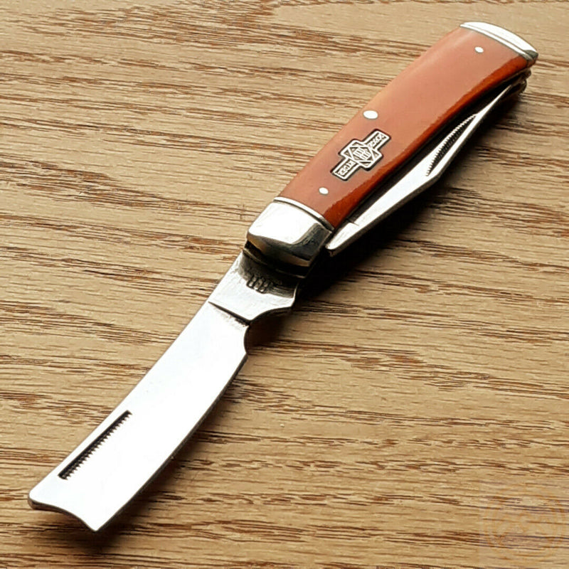 Rough Ryder Trapper Pocket Knife Stainless Steel Blades Orange Smooth Bone Handle 073 -Rough Ryder - Survivor Hand Precision Knives & Outdoor Gear Store