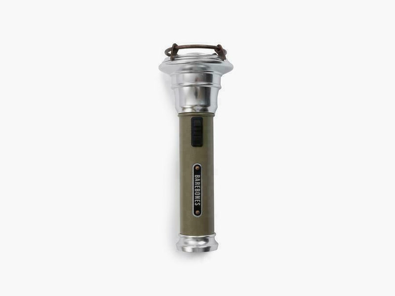 Barebones Living Vintage Flashlight Olive Drab Aluminum / Steel Construction RE290 -Barebones Living - Survivor Hand Precision Knives & Outdoor Gear Store