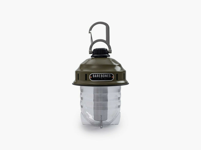 Barebones Living Beacon Hanging Lantern OD 3.75" x 5" Rechargeable Stamped Steel Construction RE233 -Barebones Living - Survivor Hand Precision Knives & Outdoor Gear Store