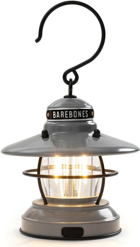 Barebones Living Edison Mini Lantern Gray Powder-Coated Steel Construction RE293 -Barebones Living - Survivor Hand Precision Knives & Outdoor Gear Store