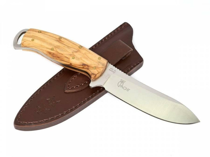 Fox Pachi Persian Fixed Knife 4.5" N690 Steel Full Tang Blade Olive Wood Handle 445OL -Fox - Survivor Hand Precision Knives & Outdoor Gear Store