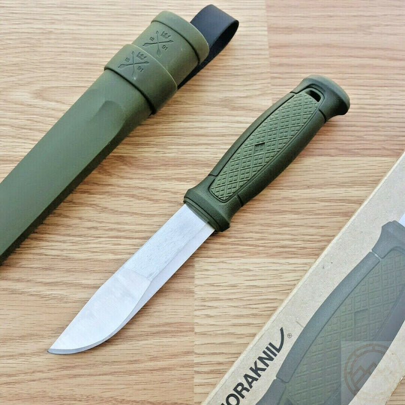 Mora Kansbol Basic Fixed Knife 4.25" Stainless Steel Blade Green TPR Handle 01751 -Mora - Survivor Hand Precision Knives & Outdoor Gear Store