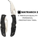 Spyderco Matriarch 2 Knife 3.5" VG-10 Stainless Serrated Blade FRN Handle C12SBK2 -Spyderco - Survivor Hand Precision Knives & Outdoor Gear Store