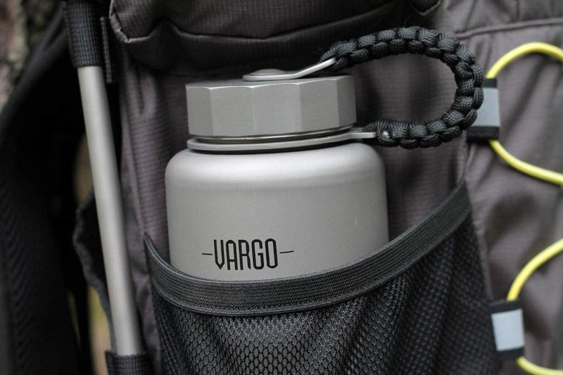 Vargo Para-Bottle Pure Grade Titanium Construction Dimensions: 3.25" x 3.25" x 8.5" 452 -Vargo - Survivor Hand Precision Knives & Outdoor Gear Store