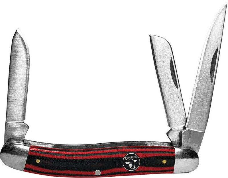 Cattleman's Cutlery Cowhand Stockman Pocket Knife 3Cr13 Steel Blades G10 Handle 0001GRD -Cattleman's - Survivor Hand Precision Knives & Outdoor Gear Store