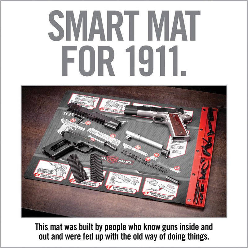 Real Avid Smart Mat 1911 With Attached Parts Tray No-Slip Backed And Oil-Resistant Surface 1911SM -Real Avid - Survivor Hand Precision Knives & Outdoor Gear Store