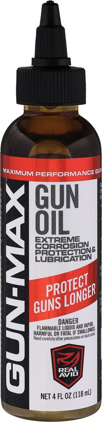 Real Avid Gun-Max Gun Oil 4oz With Powerful Inhibitors And Advanced Anti-Friction Additives Bond To Metal Surfaces BMGO4L -Real Avid - Survivor Hand Precision Knives & Outdoor Gear Store