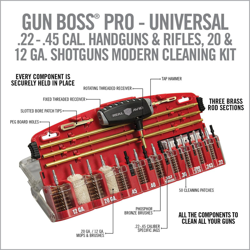 Real Avid Gun Boss Pro Univ Cleaning Kit Impact Resistant Polycarbonate Case With Kick Stand Feature And Tools BPROU -Real Avid - Survivor Hand Precision Knives & Outdoor Gear Store