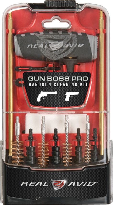 Real Avid Gun Boss Pro Handgun Clean Kit Multi-Function Handle Rotates Impact Resistant And Polycarbonate Case GBPROP -Real Avid - Survivor Hand Precision Knives & Outdoor Gear Store