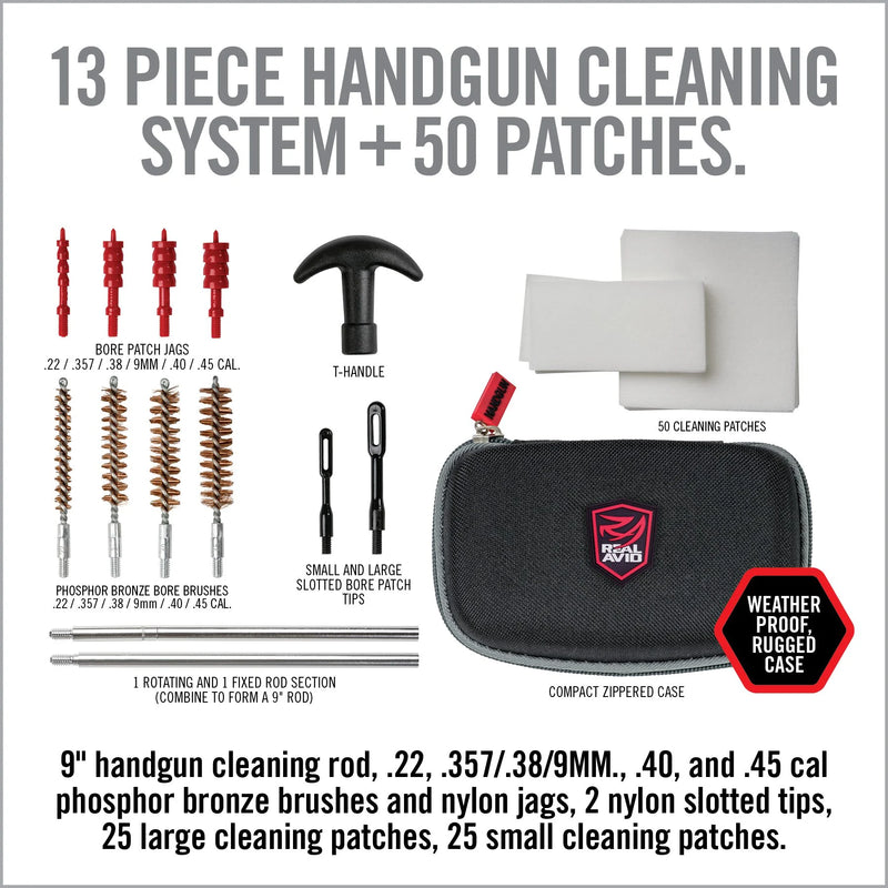 Real Avid Gun Boss Handgun Cleaning Kit With Different Tools And Compact Zippered Storage Case CK310P -Real Avid - Survivor Hand Precision Knives & Outdoor Gear Store