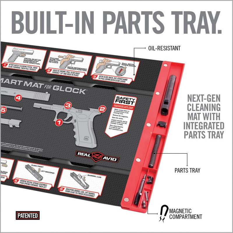 Real Avid Smart Mat GLOCK With Attached Parts Tray No-Slip Backed And Oil-Resistant Surface GLOCKSM -Real Avid - Survivor Hand Precision Knives & Outdoor Gear Store