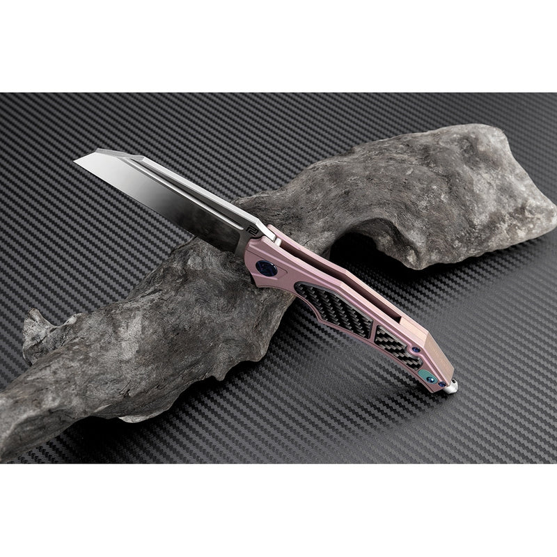 Artisan Cutlery Apache Folding Knife S35VN Steel Blade Pink Titanium Handle 1813GRES -Artisan Cutlery - Survivor Hand Precision Knives & Outdoor Gear Store