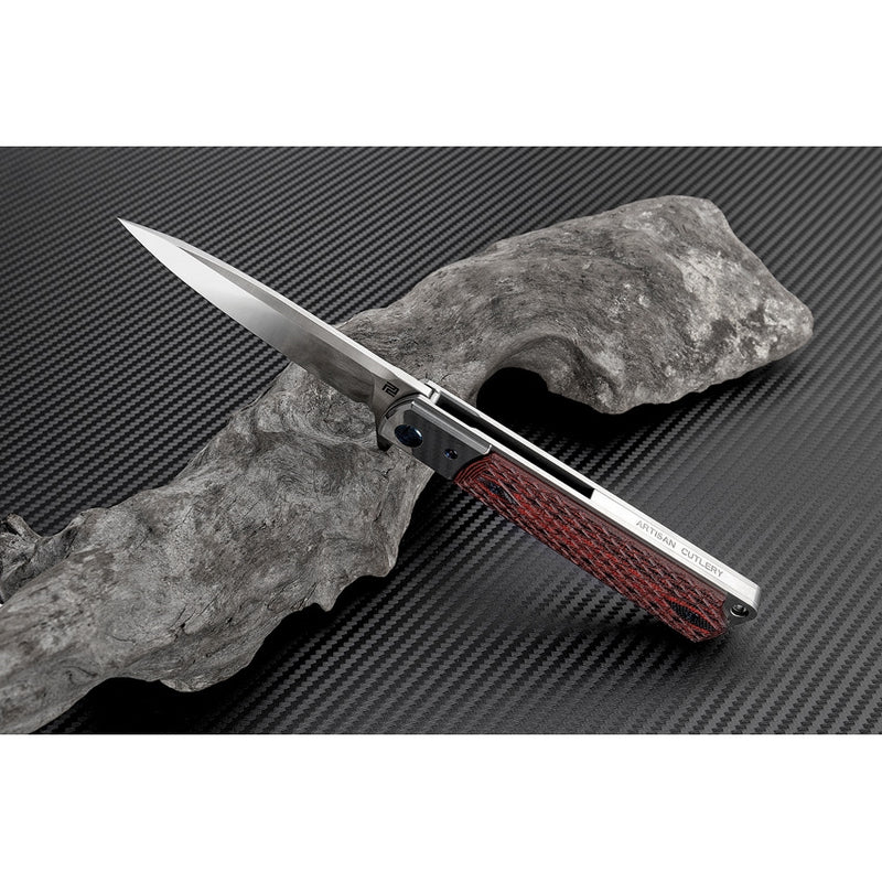 Artisan Cutlery Classic Folding Knife S35VN Stainless Blade Red G10 Handle 1802GBNS -Artisan Cutlery - Survivor Hand Precision Knives & Outdoor Gear Store