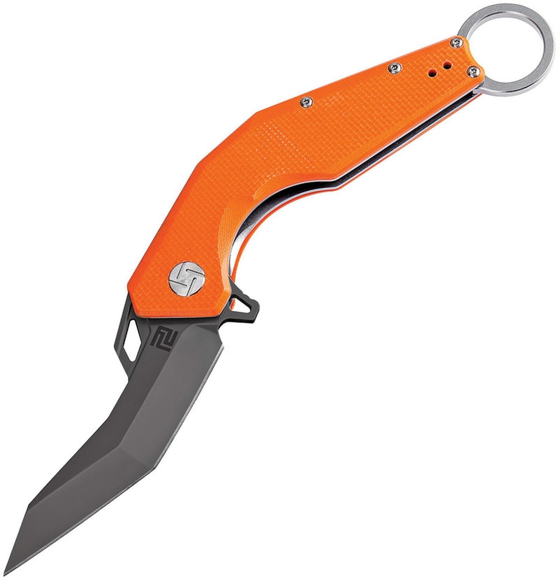 Artisan Cutlery Cobra Folding Knife 3.75" D2 Tool Steel Blade Orange Textured G10 Handle 1811PBOEF -Artisan Cutlery - Survivor Hand Precision Knives & Outdoor Gear Store