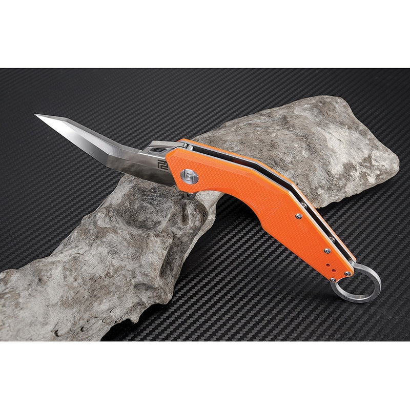 Artisan Cutlery Cobra Folding Knife 3.75 D2 Tool Steel Blade Orange G10 Handle 1811POEF -Artisan Cutlery - Survivor Hand Precision Knives & Outdoor Gear Store