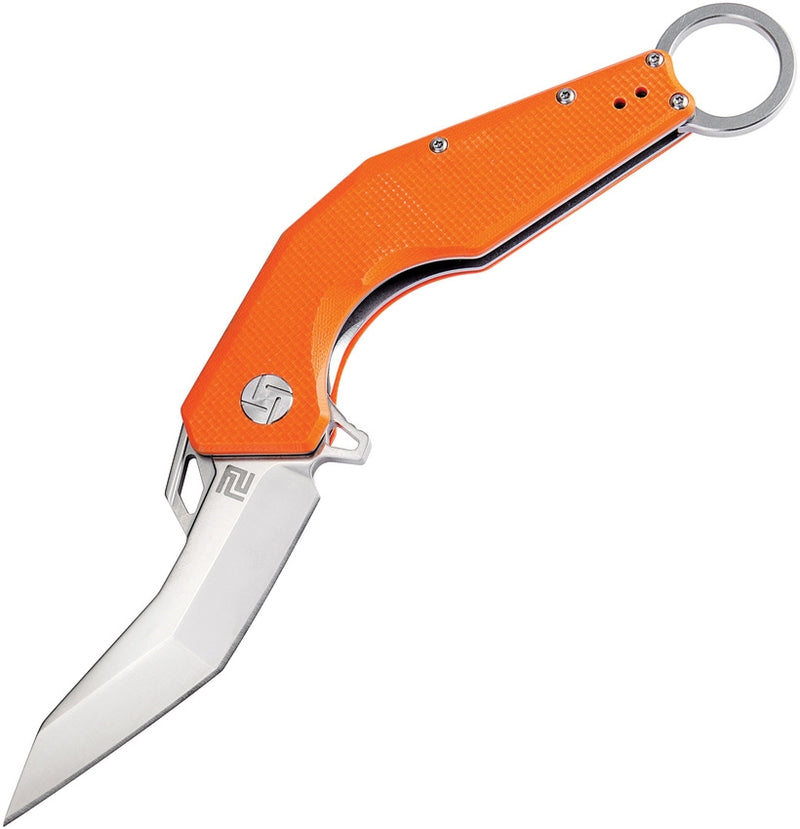 Artisan Cutlery Cobra Folding Knife 3.75 D2 Tool Steel Blade Orange G10 Handle 1811POEF -Artisan Cutlery - Survivor Hand Precision Knives & Outdoor Gear Store