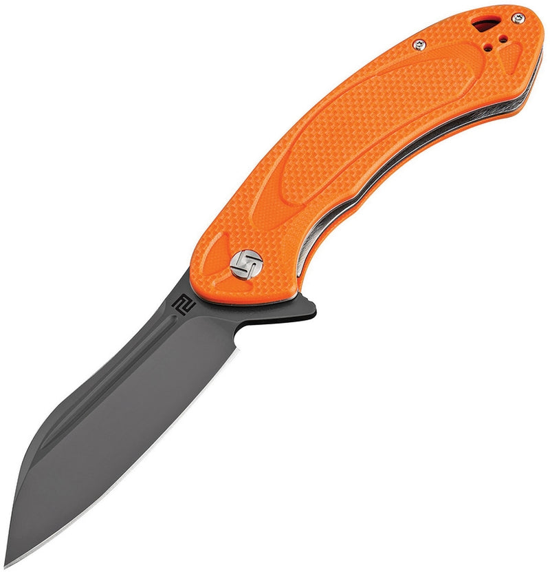 Artisan Cutlery Eterno Linerlock D2 Folding Knife 3.5" D2 Tool Steel Blade Orange G10 Handle 1818PBOEF -Artisan Cutlery - Survivor Hand Precision Knives & Outdoor Gear Store