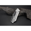 Artisan Cutlery Megahawk Linerlock Folding Knife 3.75" D2 Tool Steel Blade Gray Aluminum/Black G10 Handle ATZ1809PGBK -Artisan Cutlery - Survivor Hand Precision Knives & Outdoor Gear Store