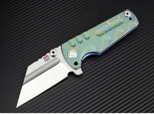 Artisan Cutlery Proponent Framelock Folding Knife 4" S35VN Steel Blade Blue/Gold Titanium Handle 1820GBU03 -Artisan Cutlery - Survivor Hand Precision Knives & Outdoor Gear Store