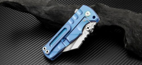 Artisan Cutlery Proponent Framelock Folding Knife 4" S35VN Steel Blade Blue Titanium Handle 1820GBUS -Artisan Cutlery - Survivor Hand Precision Knives & Outdoor Gear Store