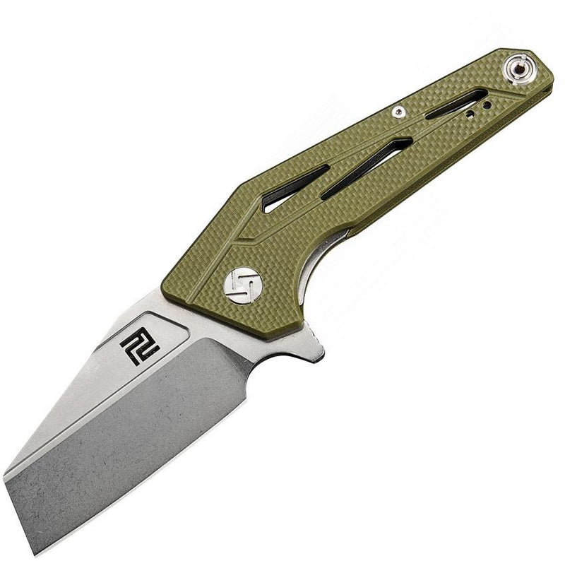 Artisan Cutlery Ravine Linerlock Folding Knife 3.25" D2 Tool Steel Blade Green G10 Handle 1819PGN -Artisan Cutlery - Survivor Hand Precision Knives & Outdoor Gear Store