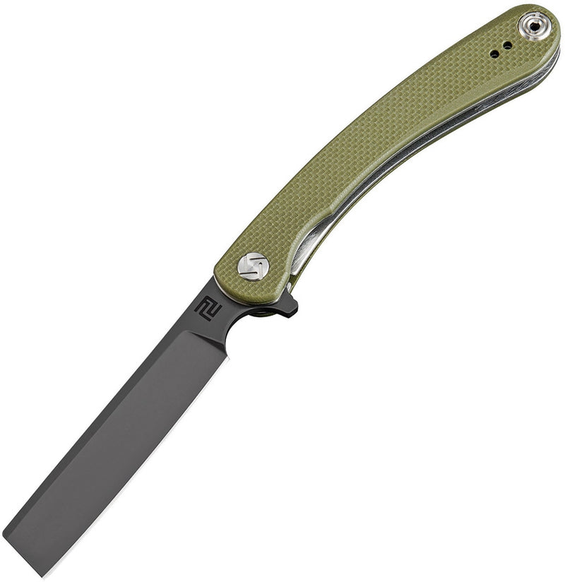 Artisan Cutlery Sm Orthodox Linerlock Folding Knife 2.75" D2 Tool Steel Blade Green G10 Handle 1817PSBGNF -Artisan Cutlery - Survivor Hand Precision Knives & Outdoor Gear Store