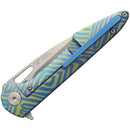 Artisan Cutlery Small Archaeo Folding Knife 3" M390 Steel Blade Titanium/Carbon Fiber Handle 1821GSBU03 -Artisan Cutlery - Survivor Hand Precision Knives & Outdoor Gear Store