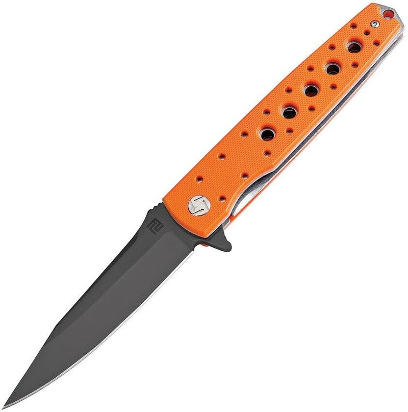 Artisan Cutlery Virginia Linerlock Folding Knife 4" D2 Tool Steel Blade Orange G10 Handle 1807PBOEF -Artisan Cutlery - Survivor Hand Precision Knives & Outdoor Gear Store