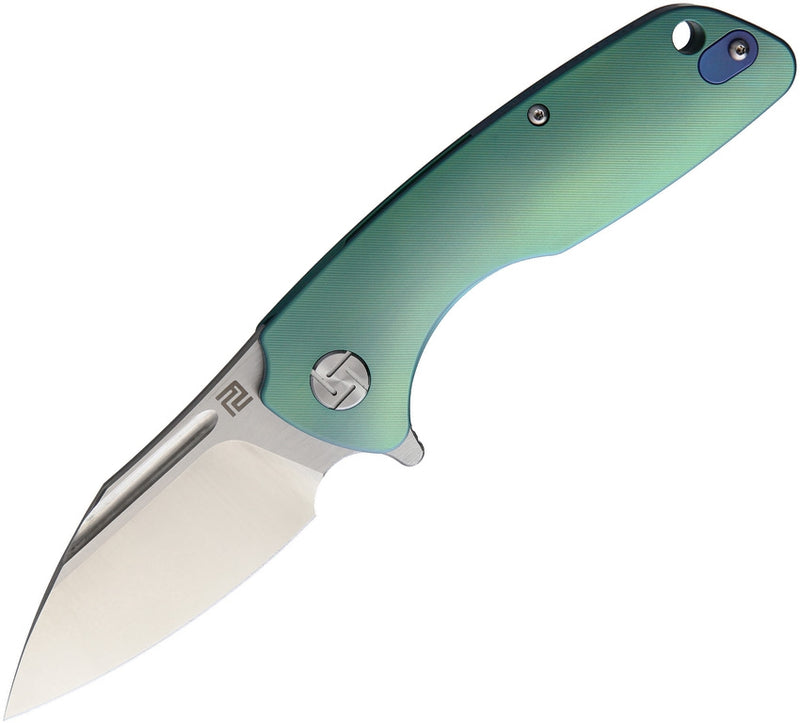 Artisan Cutlery Wren Framelock Folding Knife 3" S35VN Steel Blade Green Titanium Handle 1825GGNS -Artisan Cutlery - Survivor Hand Precision Knives & Outdoor Gear Store