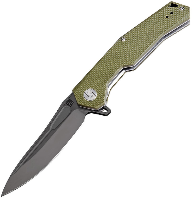 Artisan Cutlery Zumwalt Linerlock Folding Knife 3.75" D2 Tool Steel Blade Green G10 Handle 1808PBGNF -Artisan Cutlery - Survivor Hand Precision Knives & Outdoor Gear Store