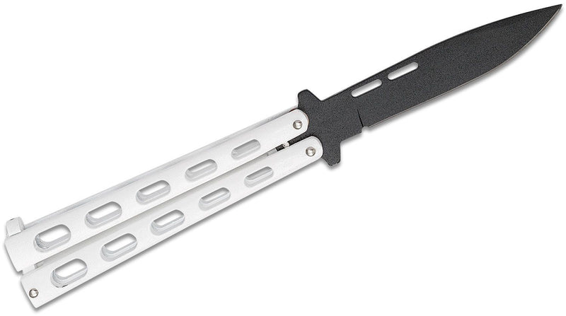 Bear & Son Butterfly Folding Knife 3.75" 1095HC Steel Blade White Zinc Handle 115W -Bear & Son - Survivor Hand Precision Knives & Outdoor Gear Store