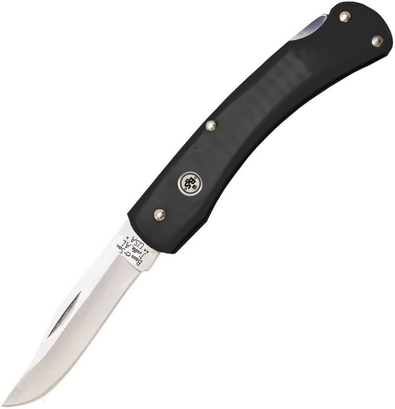 Bear & Son Lockback Folding Knife 3.75" 440 Steel Blade Black Delrin Handle 397 -Bear & Son - Survivor Hand Precision Knives & Outdoor Gear Store