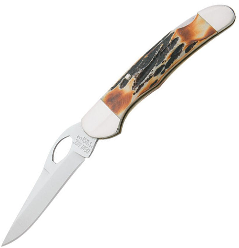 Bear & Son Cowhand Lockback Folding Knife 2.75" Stainless Steel Blade Genuine India Stag Bone Handle 5149L -Bear & Son - Survivor Hand Precision Knives & Outdoor Gear Store