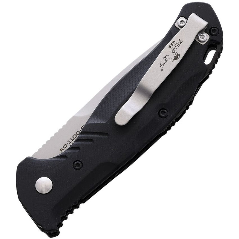 Bear & Son Bold Action XI Folding Automatic Knife 3.25" 14C28N Sandvik Steel Blade Black G10 Handle AC1100B4P -Bear & Son - Survivor Hand Precision Knives & Outdoor Gear Store