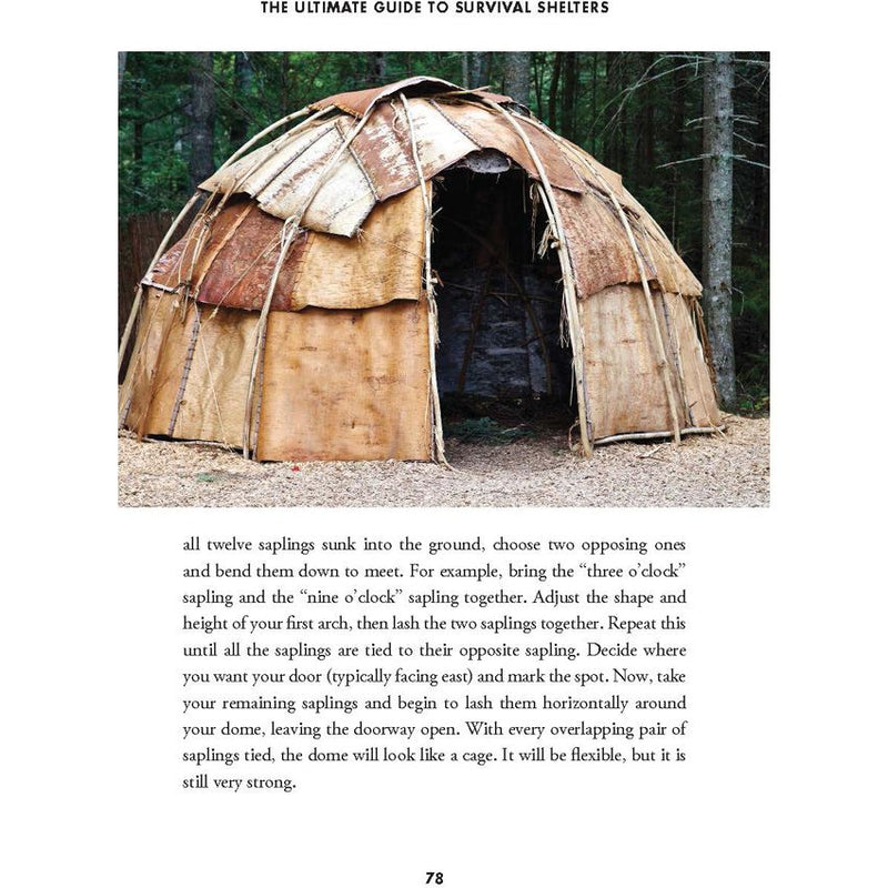 Guide to Survival Shelters Book Build Shelters Out Of Snow Traps Vegetation 460 -Books - Survivor Hand Precision Knives & Outdoor Gear Store