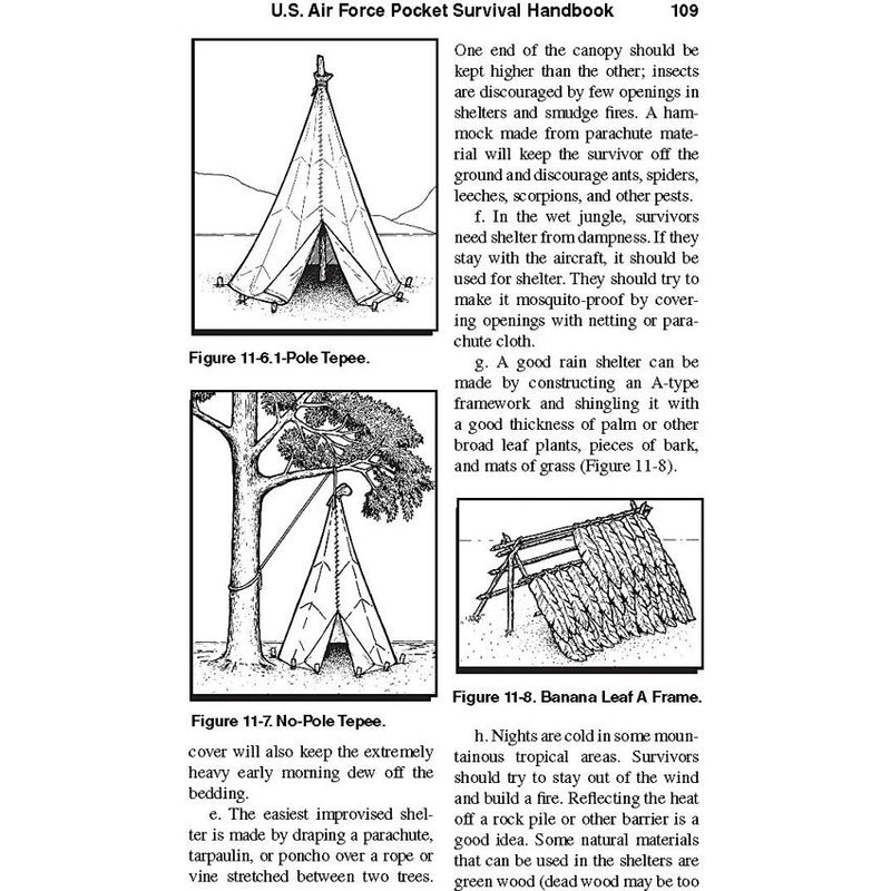 U.S. Air Force Pocket Hand-Book The Portable And Essential Guide To Staying Alive 467 -Books - Survivor Hand Precision Knives & Outdoor Gear Store