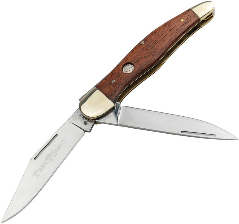 Boker Hunter Pocket Knife D2 Tool Steel Drop And Clip Point Blades Rosewood Handle 110838 -Boker - Survivor Hand Precision Knives & Outdoor Gear Store